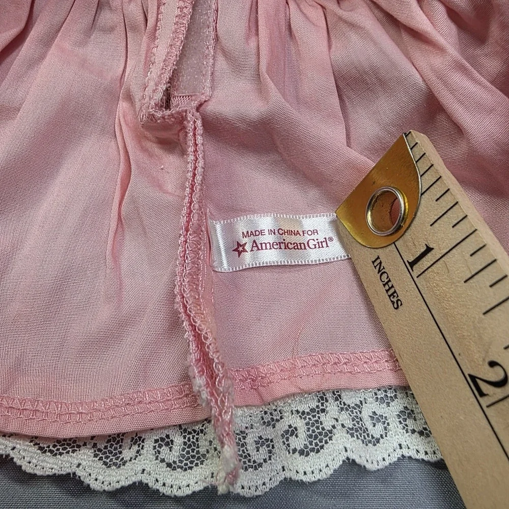 American Girl Doll Samantha's Beforever Meet Outfit Pink Dress Undershorts Shoes